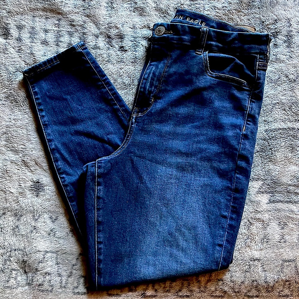 AE Curvy Hi Rise Jeggings 14 SHORT